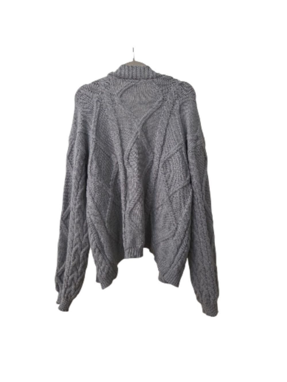 Taylor Swift Gray Cable Knit Cardigan The Tortured Poets Department 3XL 4XL - Picture 3 of 9